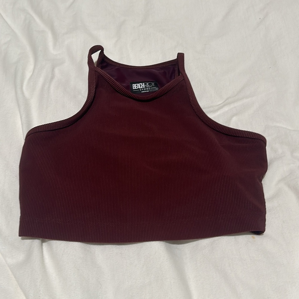 Beach Riot Sport Ribbed Crop Top